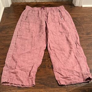 Athleta Cabo Linen Wide Leg Pant